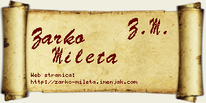 Žarko Mileta vizit kartica